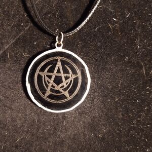 Pentacle moon pendant